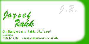 jozsef rakk business card